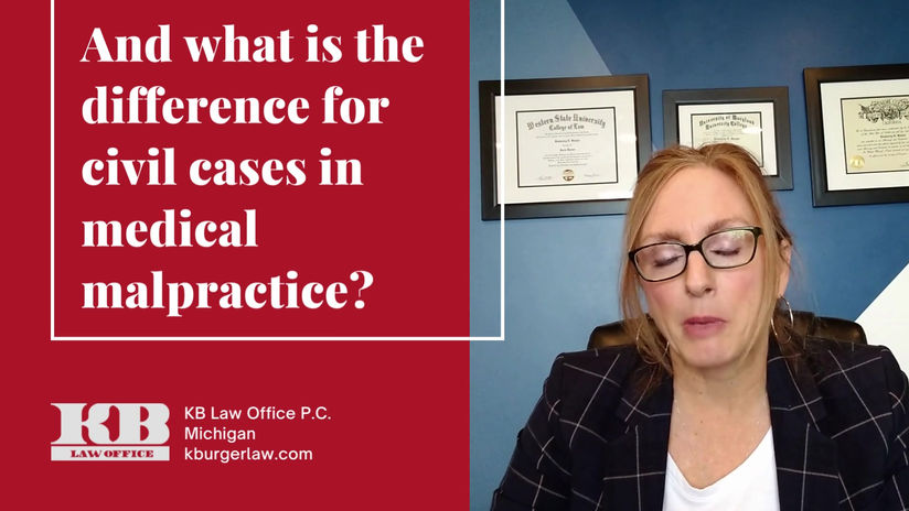 What if you are bitten by a dog? What is the difference between civil cases in medical malpractice?